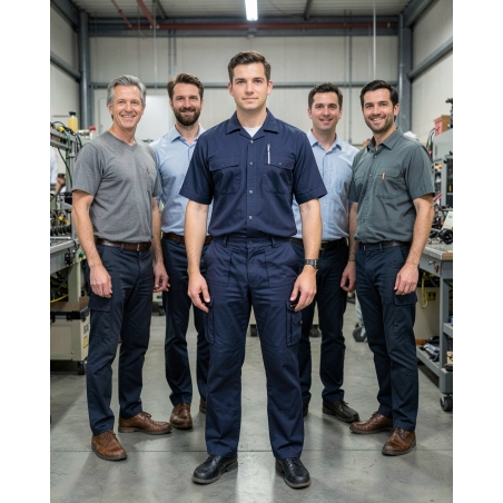 Pantalon de Travail Oxford — mise en situation : Industrie, Équipe