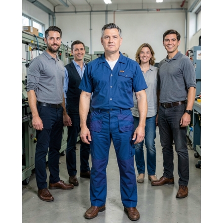 Pantalon de Travail Oxford — mise en situation : Industrie, Équipe