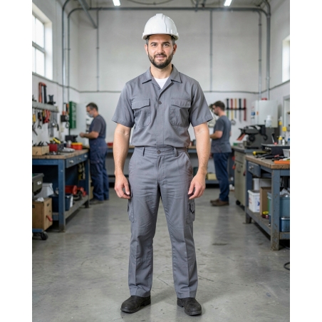 Pantalon de travail GRIS DAssy modele MIAMI — mise en situation : Industrie, Portrait individuel