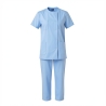 Tenue de travail medcial femme tunique medicale pantalon elastiqué bleu ciel — photo packshot produit sur fond blanc