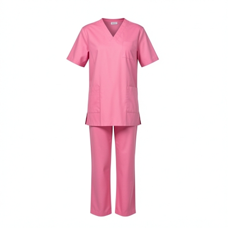 Ensemble de travail Tunique Pantalon medical infirmiere clinique Uniforme IDE — photo packshot produit sur fond blanc
