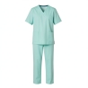 Tenue infirmière vert nil – blouse médicale et pantalon assortis — photo packshot produit sur fond blanc