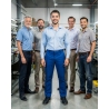 Pantalon de travail Bleu avec poche genouillere Coton 300 gr sanfor — mise en situation : Industrie, Équipe