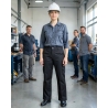 LIVERPOOLFEM02 Pantalon de travail Femme Dassy Noir — mise en situation : Industrie, Portrait individuel