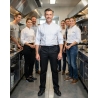 Pantalon de cuisinie noir — mise en situation : Cuisine / restauration, Équipe