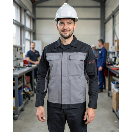 Veste Kiel COPES75 Gris/Noir XL — mise en situation : Industrie, Portrait individuel