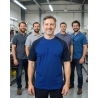 T-shirt de travail bicolore bleu roi et marine — mise en situation : Industrie, Équipe