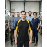 T-shirt de travail bicolore noir et jaune — mise en situation : Industrie, Équipe