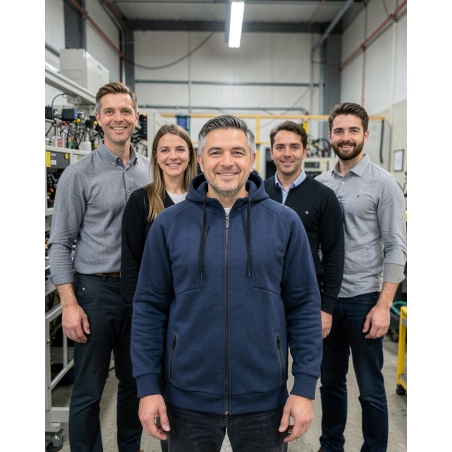 Veste sweat de travail marine Anzio — mise en situation : Industrie, Équipe