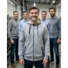 Veste sweat de travail grise Anzio — mise en situation : Industrie, Équipe
