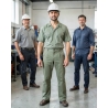 PBV Pantalon de travail Beige elastique dos — mise en situation : Industrie, Portrait individuel