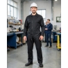 Combinaison de travail noire Agricole double glissiere — mise en situation : Industrie, Portrait individuel