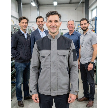 PBV BLOUSON TYPHONCoton PolyesterOLIVE/NOIR — mise en situation : Industrie, Équipe