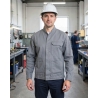 Blouson de travail Typhon 100% coton gris — mise en situation : Industrie, Portrait individuel
