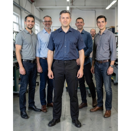PBV Pantalon de travail TYPHON LIGHT NOIR Sans metal — mise en situation : Industrie, Équipe
