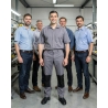 PBV Pantalon de travail TYPHON LIGHT GRIS/NOIR Sans metal — mise en situation : Industrie, Équipe