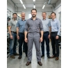 Pantalon de travail Coton Polyester Gris finition noire SANS METAL — mise en situation : Industrie, Équipe