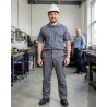 Pantalon de travail Coton Polyester Gris finition noire SANS METAL — mise en situation : Industrie, Portrait individuel