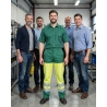 Pantalon de travail Haute visibilite EN20471 VERT/JAUNE — mise en situation : Industrie, Équipe