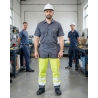 Pantalon de travail Haute visibilite EN20471 GRIS/JAUNE — mise en situation : Industrie, Portrait individuel
