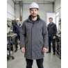Parka de travail gris foncé doublure matelassée — mise en situation : Industrie, Portrait individuel