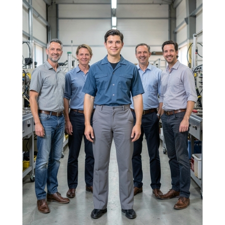 Pantalon de travail Premier prix Gris — mise en situation : Industrie, Équipe