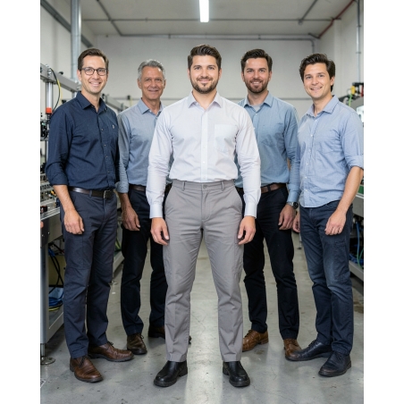 Pantalon de travail 100 % coton Gris — mise en situation : Industrie, Équipe