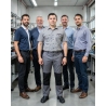 Pantalon de travail Gris et noir Multi poches avec poches genouillères — mise en situation : Industrie, Équipe