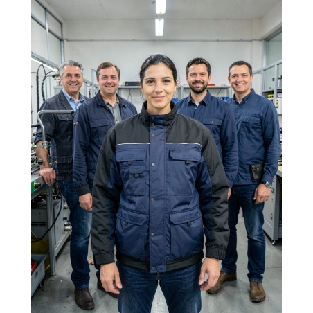 Veste Tignes PESCO17 (2 gr) Bleu Marine/Noir — mise en situation : Industrie, Équipe