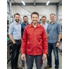 Veste de travail rouge homme — mise en situation : Industrie, Équipe