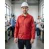 Veste de travail rouge homme — mise en situation : Industrie, Portrait individuel