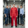 Combinaison de travail dg 5P/35C rouge — mise en situation : Industrie, Équipe