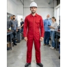 Combinaison de travail dg 5P/35C rouge — mise en situation : Industrie, Portrait individuel
