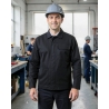 Veste de travail Noire 245 gr fermture Zip sous patte — mise en situation : Industrie, Portrait individuel