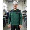 Veste de travail Vert manches longues fermture glissière — mise en situation : Industrie, Portrait individuel