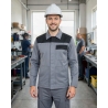 Veste de travail Grise empicement noir — mise en situation : Industrie, Portrait individuel