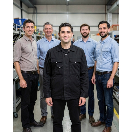Veste Locarno CO43 (100% coton) Noir DASSY — mise en situation : Industrie, Équipe