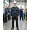 Pantalon de travail Oxford homme noir grande taille — mise en situation : Industrie, Portrait individuel