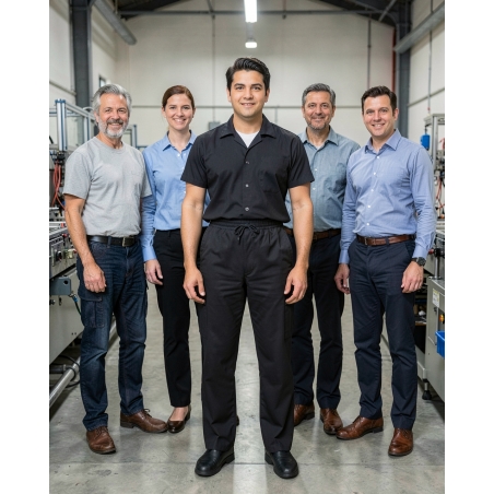 Pantalon de travail noir Galway — mise en situation : Industrie, Équipe