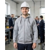Veste sweat de travail grise Anzio — mise en situation : Industrie, Portrait individuel