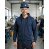Veste sweat de travail marine Anzio — mise en situation : Industrie, Portrait individuel