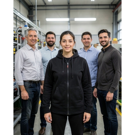 Sweat à Capuche professionnel avec capuche — mise en situation : Industrie, Équipe