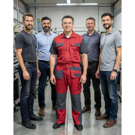 Pantalon de travail Dassy Rouge SEAT E — mise en situation : Industrie, Équipe
