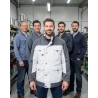Veste de travail hiver bicolore homme blanc et gris — mise en situation : Industrie, Équipe