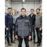 Veste de travail hiver bicolore homme gris et noir — mise en situation : Industrie, Équipe
