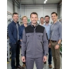 Blouson de travail gris noir Coton/polyester / 310 gr/m² — mise en situation : Industrie, Équipe