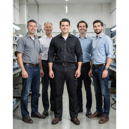 Pantalon de travail noir homme — mise en situation : Industrie, Équipe
