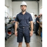 Bermuda de travail Typhon jean PBV Noir — mise en situation : Industrie, Portrait individuel