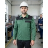 Veste industrie polycoton vert/noir — mise en situation : Industrie, Portrait individuel