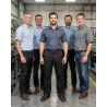 Pantalon de travail homme Jackson – Poches genoux canvas Noir, grande longueur — mise en situation : Industrie, Équipe